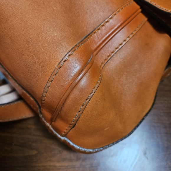 Auth Gucci Orange Leather Hobo Two Straps Bag - Picture 5 of 16